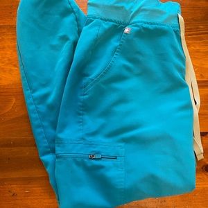 Teal FIGS Joggers Small